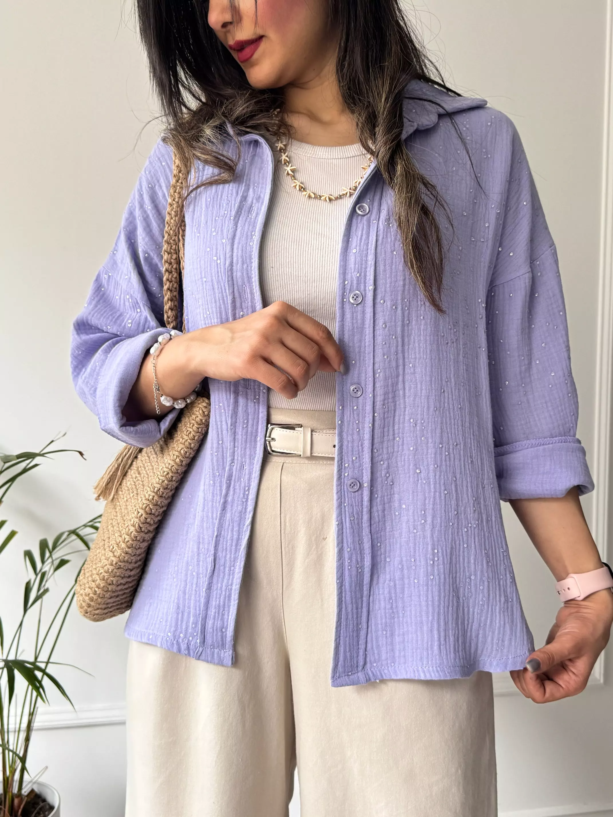 مانتو شومیزی پاستیلی میلانی